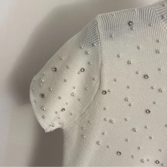 MIU MIU semi-high-neck short-sleeved knitted top - Picture 8 of 8